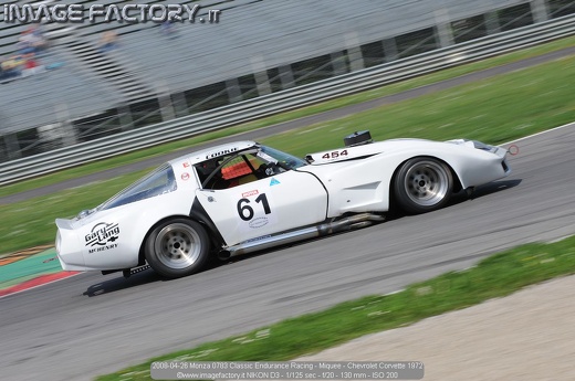 2008-04-26 Monza 0783 Classic Endurance Racing - Miquee - Chevrolet Corvette 1972